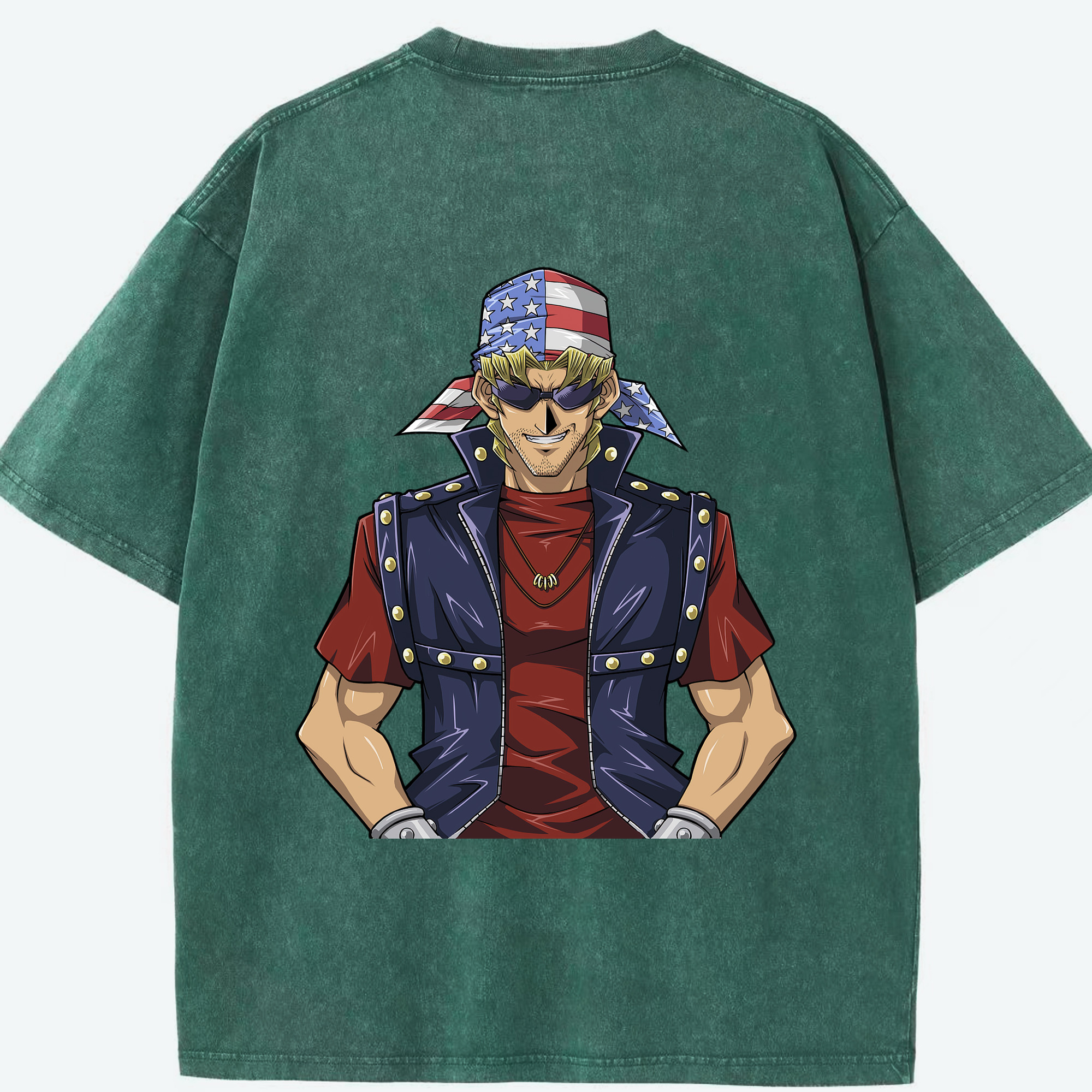 （画像用） 遊☆戯☆王 Yu-Gi-Oh! 綿100% ヴィンテージ風 半袖Tシャツ（背面プリント）